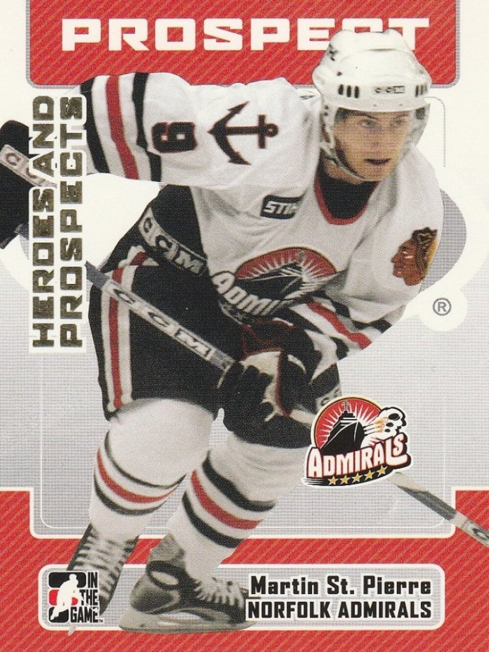 Martin St. Pierre - 2006 In The Game Heroes & Prospects Hockey Card